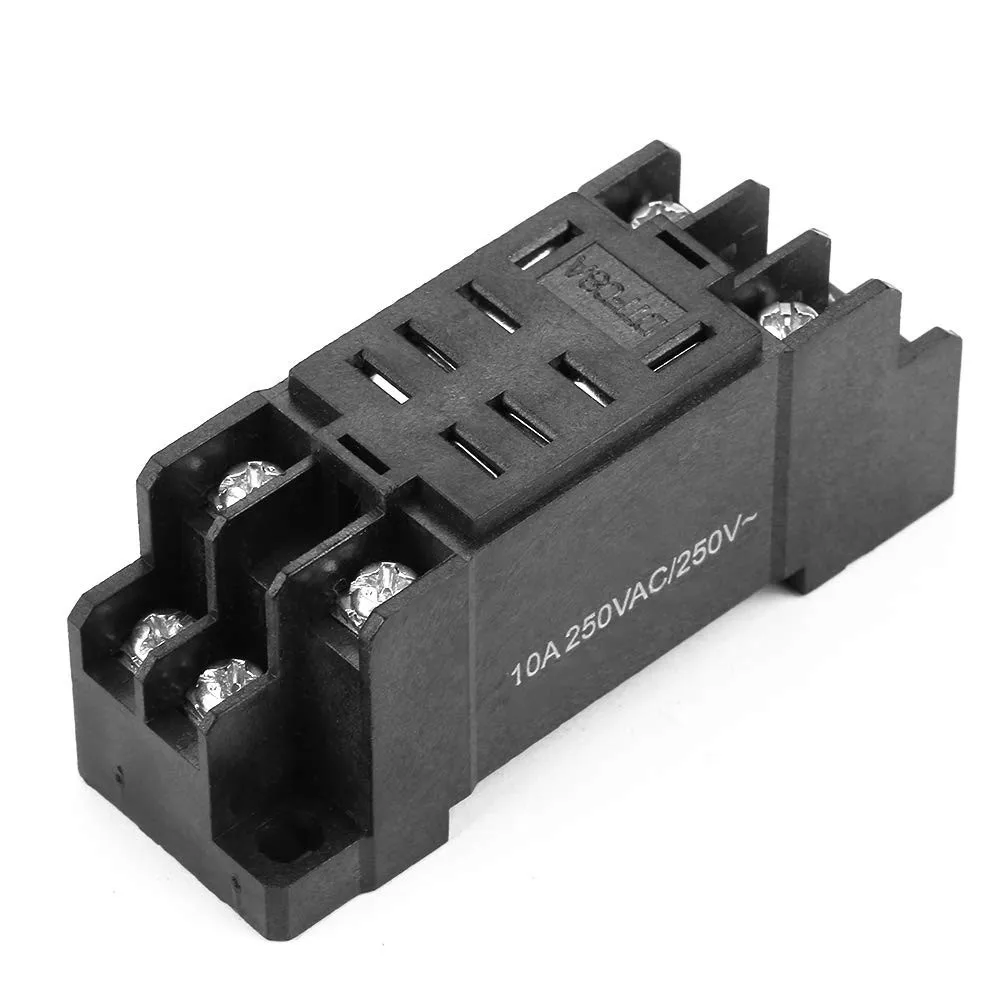 High Quality Coil Power Relay LY2NJ+Socket Base 2 ON 2 OFF DPDT With PTF08A 10A 5A 8-pin DC 12V LY2NJ Socket Socket Base