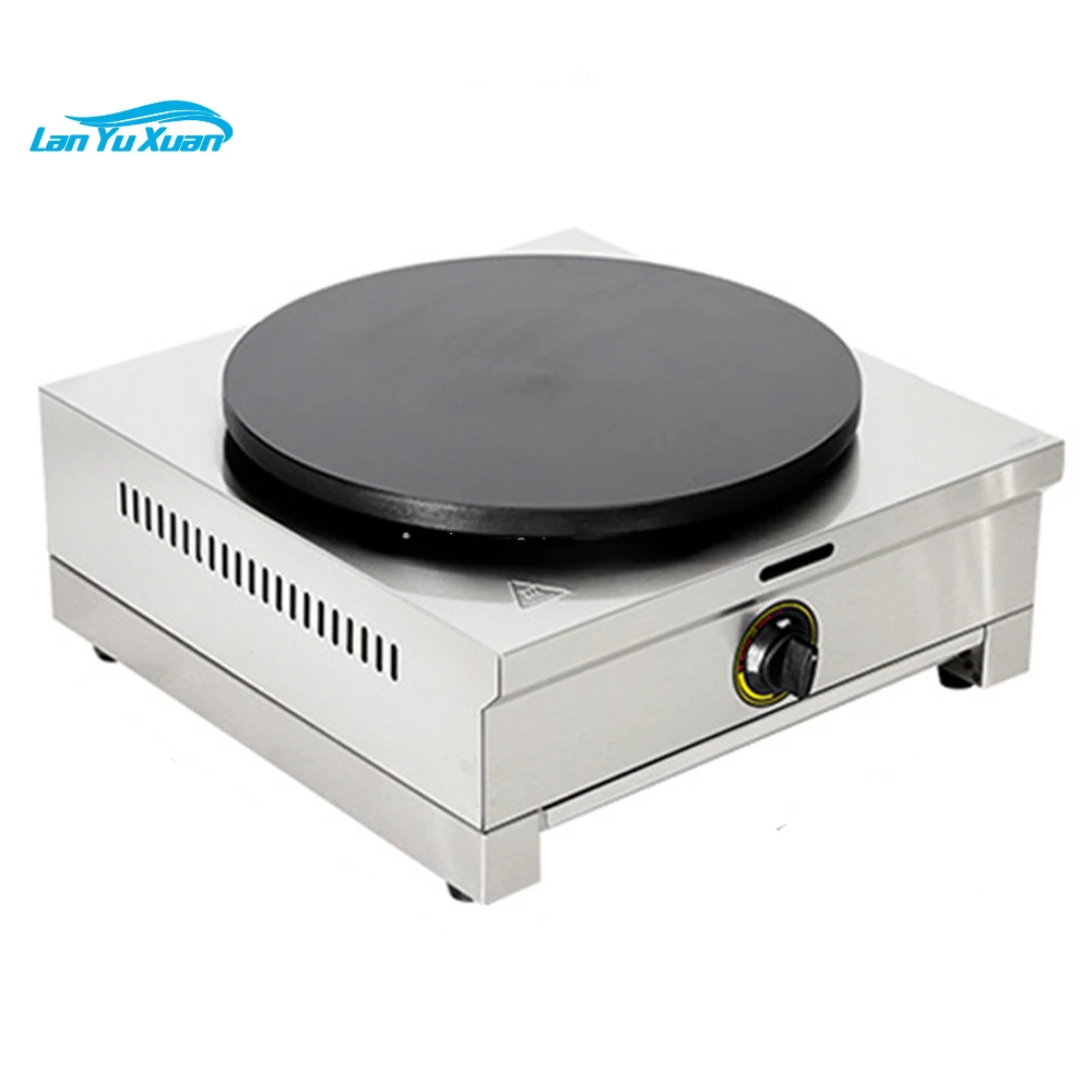 Gas One Burners Pancake Making Machine with Oil Tray 40 CM Non-Stick Crepe Maker