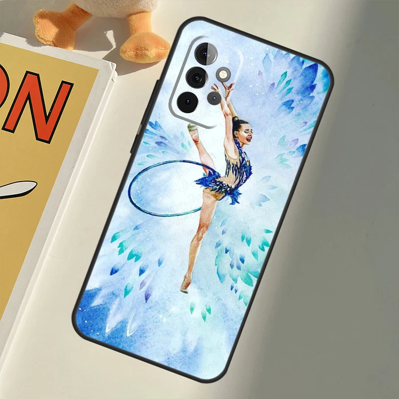 Gymnastics Oil Painting Case For Samsung Galaxy A14 A24 A34 A54 A12 A22 A32 A52 A72 A51 A71 A13 A33 A53 A73 Coque