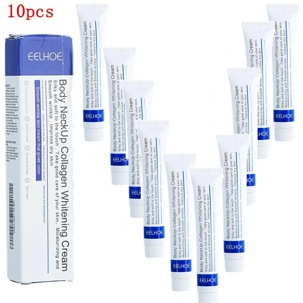 10 قطعة كريم الكولاجين للرقبة رفع ثبات تفتيح تنعيم الرعاية غسول مرطب الرقبة تجديد المضادة للتجاعيد