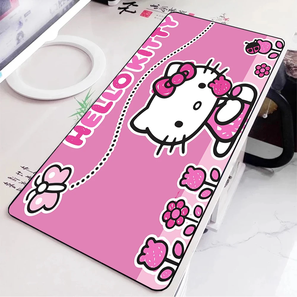 Cartoon Cute Hellos Kittys Mousepad HD Printing Computer Gamers Locking Edge Non-slip Mouse Pad XXL90x40cm Keyboard PC Desk Pad