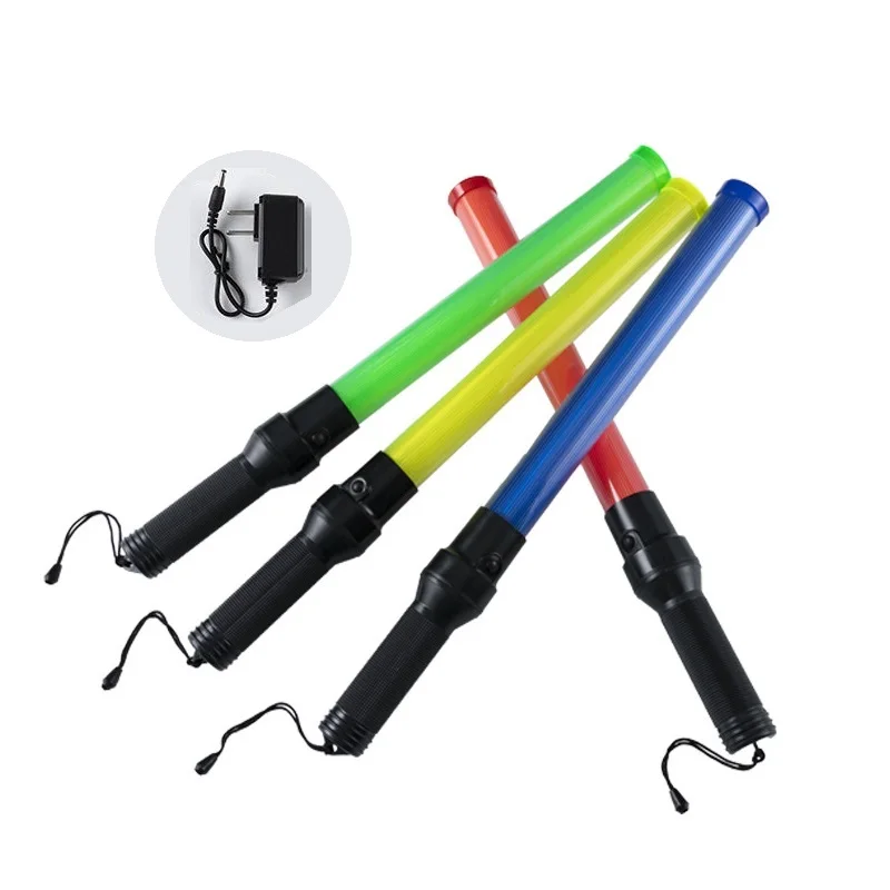 

54cm Built-in Rechargeable Battery LED Road Traffic Signal Warning Light Flashing Fluorescent Rod Emergency Guidance Indicator