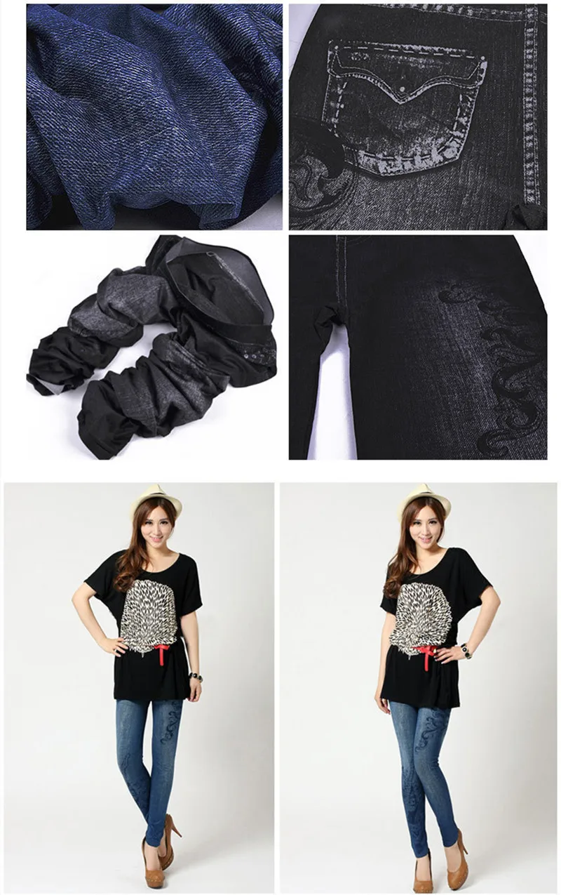 DOIAESKV Bequeme dünne Hosen, Denim-Leggings, Damenmode, sexy Damen-Jeans, dünne Leggings, dehnbare, schmale Leggings – Detail 14