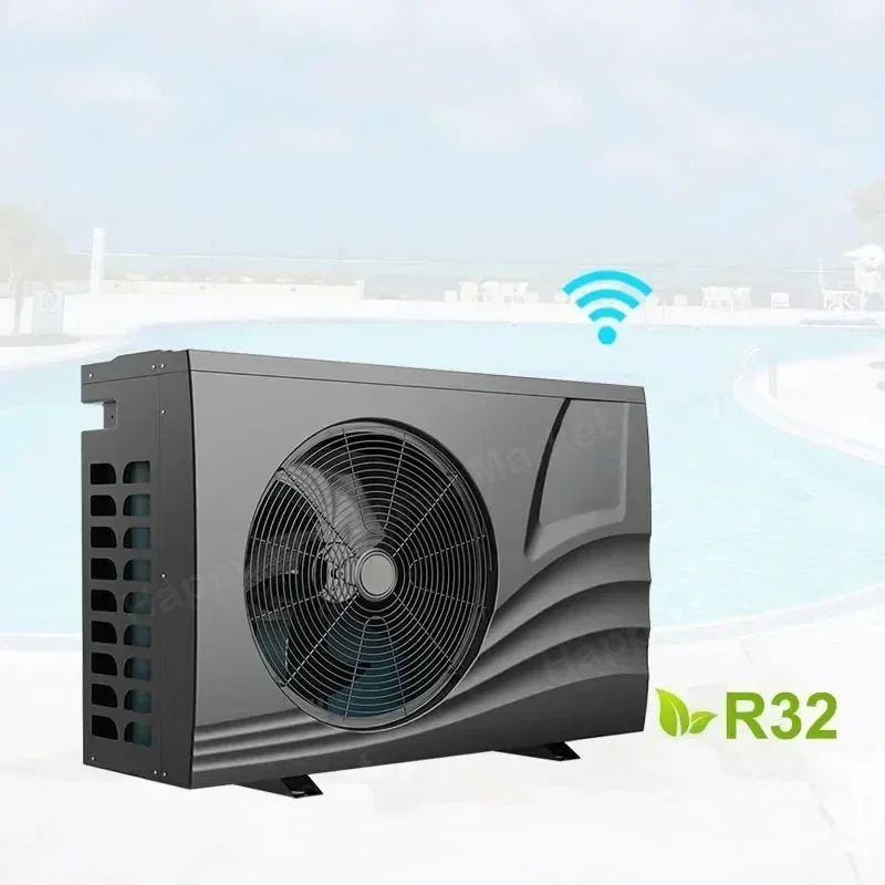 Mini Pool Heater, Swimming Pool Heat Pump with Smart Wifi Control, Stable Operation in Low Temperature Environment