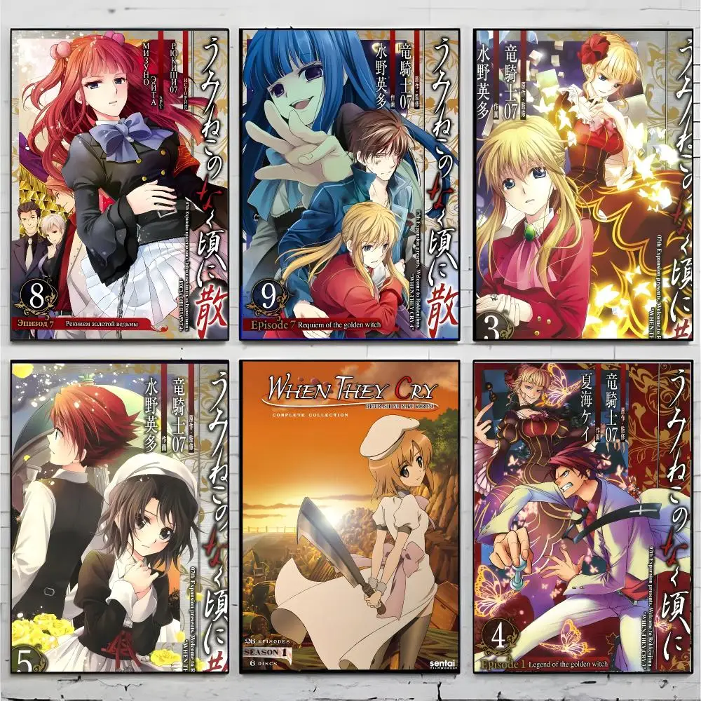 anime visualnovel U-Umineko When They Cry Poster Premium Decor Art & Gift for Household Lounge Home Ornaments