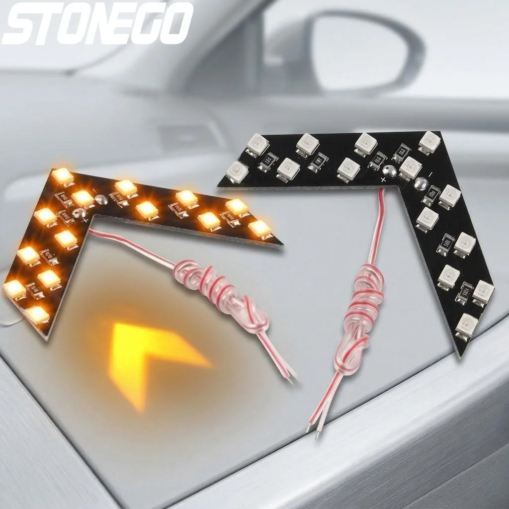 Universal Car Side Mirror LED Arrow Turn Signal Light for Rear View Mirror Indicator Lamp High Brightness Wide Compatibility