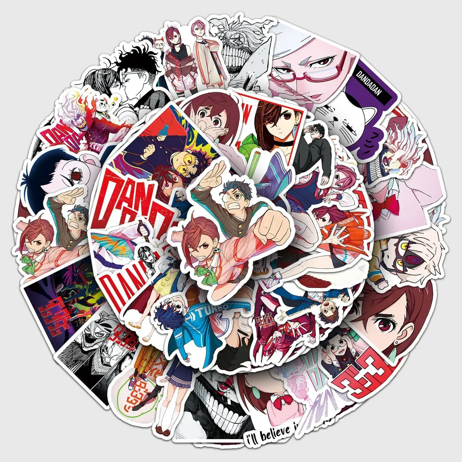 50 قطعة الكرتون دان دا دان أنيمي الكتابة على الجدران ملصق DIY بها بنفسك الديكور البلاستيكية مقاوم للماء لوح التزلج دفتر الكتابة على الجدران اللعب الهدايا #1