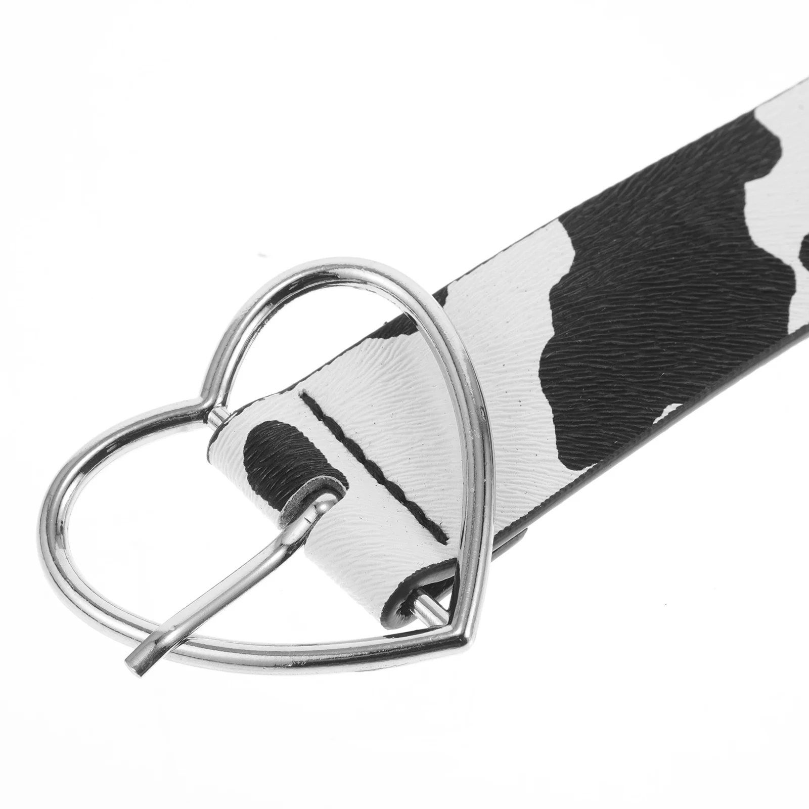 البقرة يطبع حزام القلب مشبك لينة بولي Material المواد قابل للتعديل طول العصرية الخصر التبعي النساء الجينز التنانير فساتين موضة الخصر #4