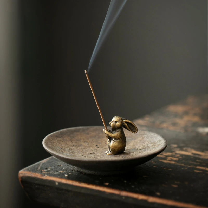 Creative 12 Chinese Zodiac Incense Burner, Stick Incense Holder Tray, Sandalwood Censer, Indoor Home Tea Set Accessory