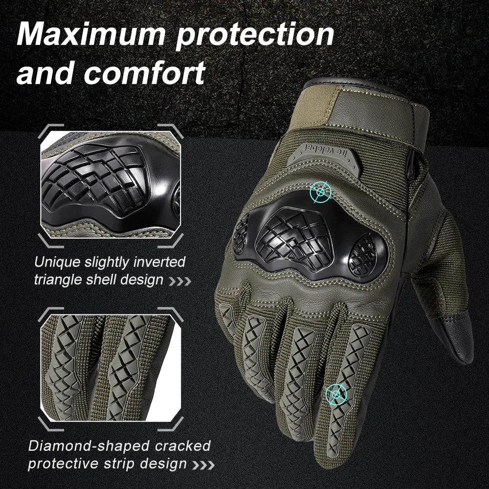 Tactical Touch Screen Full Finger Gloves Sports Combat Paintball Airsoft Hunting Shooting Cycling Anti-Skid Protective Gear Men