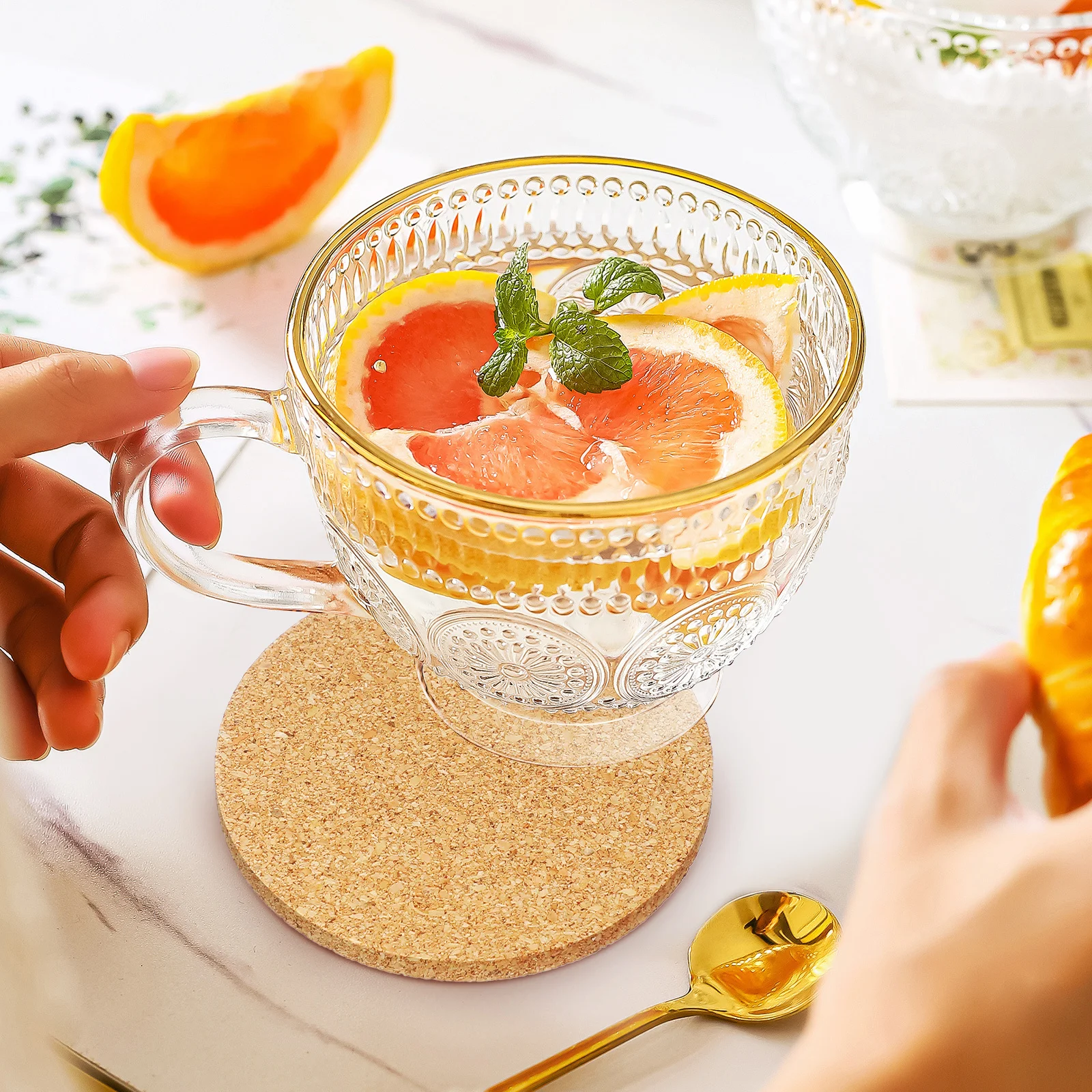 

100 pcs Cork Coasters Round Non-Slip Heat Insulating Drink Protectors For Cups Tea Pots Flower Pots Tableware Protection Home