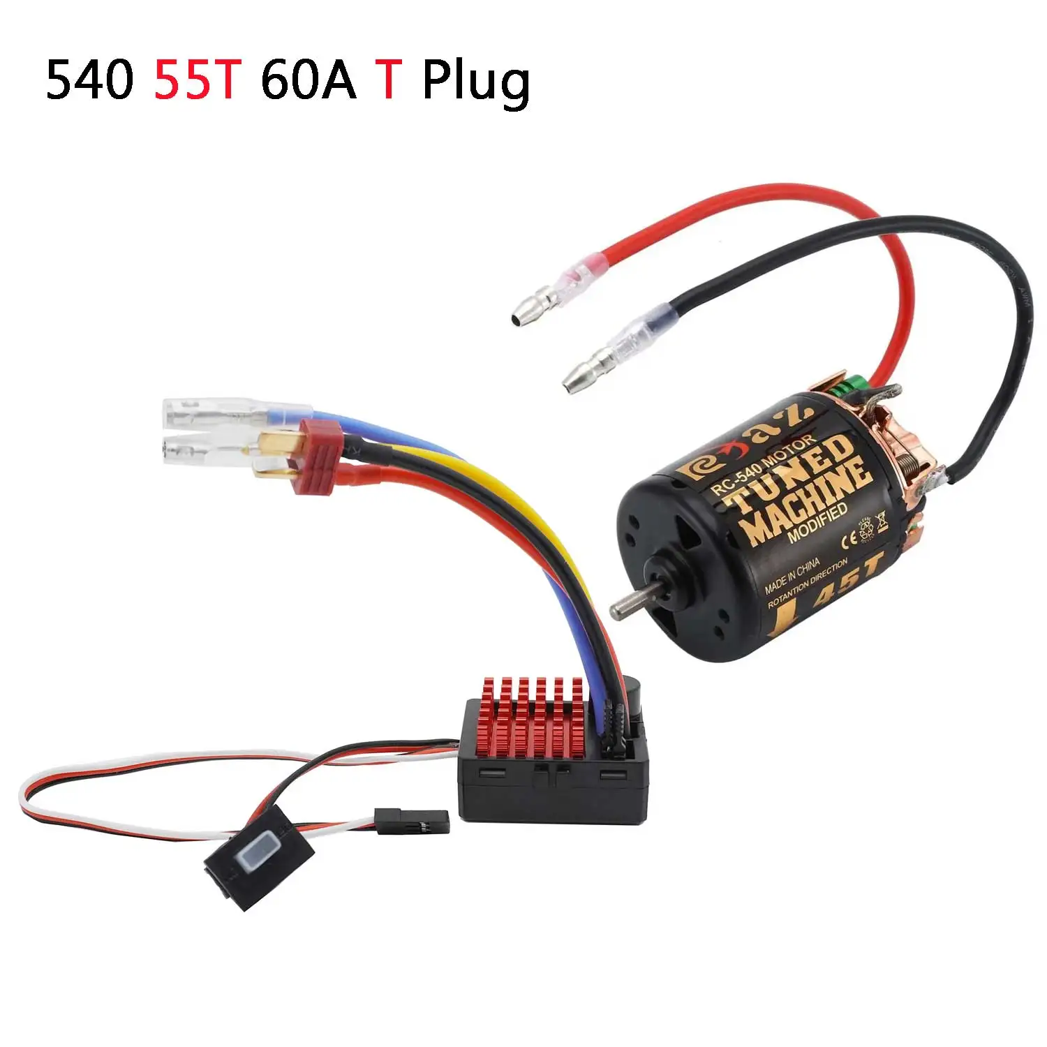YSIDO-540コンボブラシ付きモーター,55t,45t,35t,60a,esc,1/10オフ