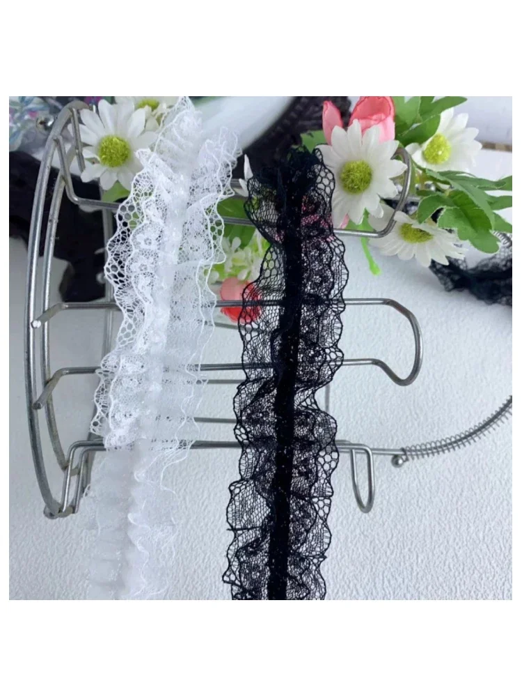 4CM Wide New Elastic Embroidery Flower Lace Fabric Trim Ribbon DIY Sewing Applique Collar Guipure Cuff cuffs Dress Wedding Decor