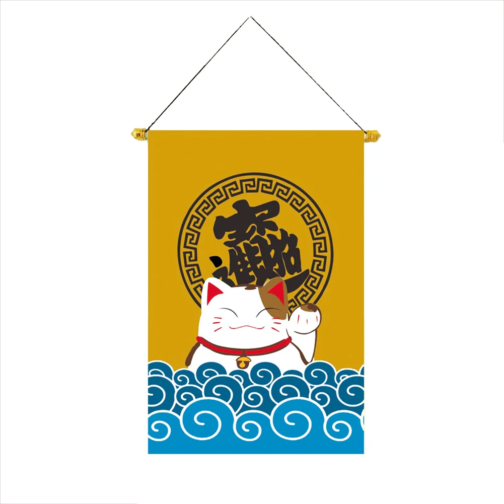 30x45cm Sushi Restaurant Bunting Banners Japanese Style Lucky Cat Triangle String Flag Oxford Cloth Izakaya House Decoration