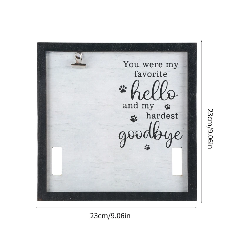 الكلب النصب التذكارية إطار الصورة الخشب الكلب إطار الصورة طوق الحيوانات الأليفة التعاطف هدية غرفة نوم ديكورات المنزل لصديق الحزن