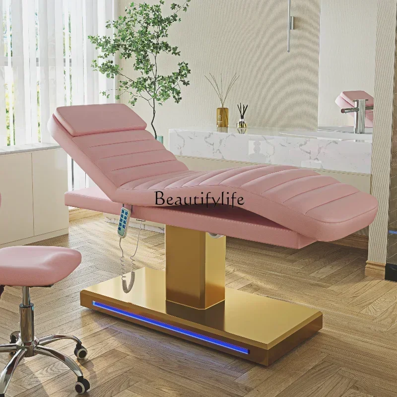 Electric Beauty Bed Lying Hole Massage Beauty Bed Beauty Salon Eyebrow Tattoo Bed