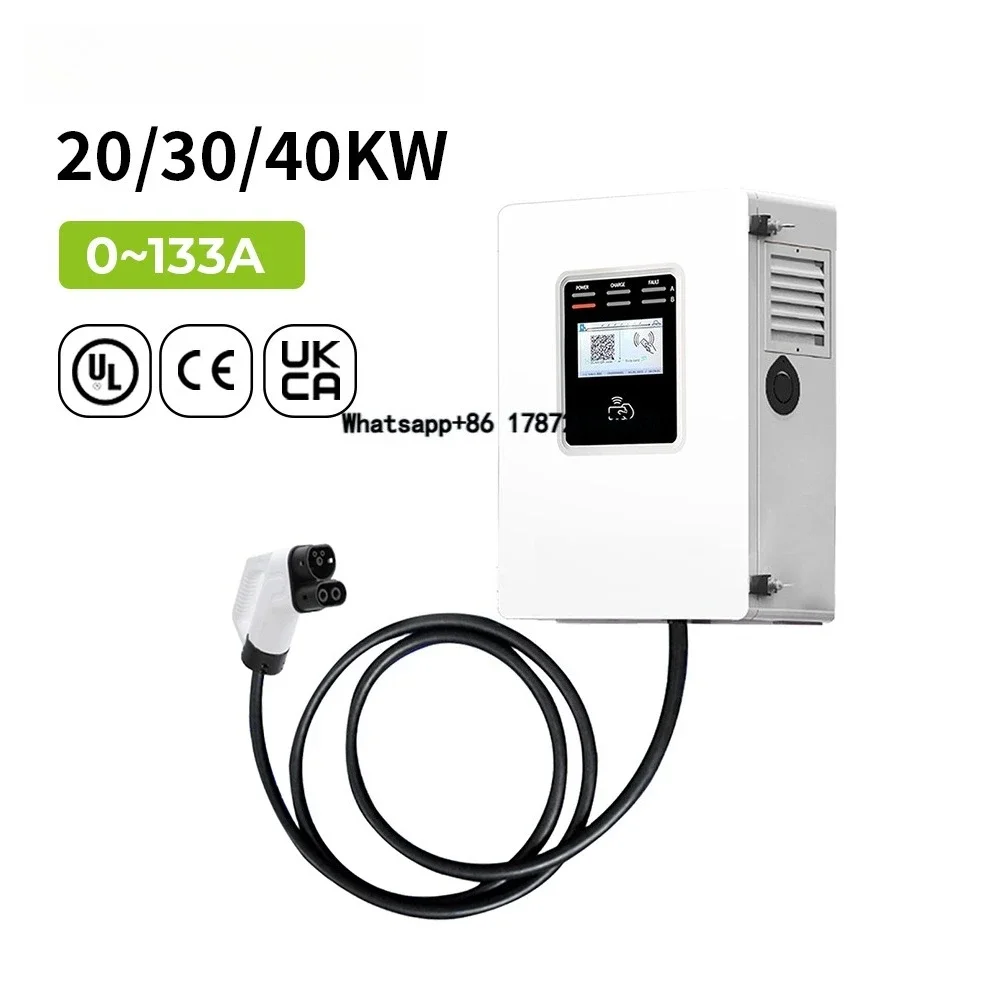 Ocpp 20kw 30kw 40kw CCS GBT Commercial Fast EV Charger for Electric Cars Wallbox  Floor-Mounted Vehicles DC Charging Station