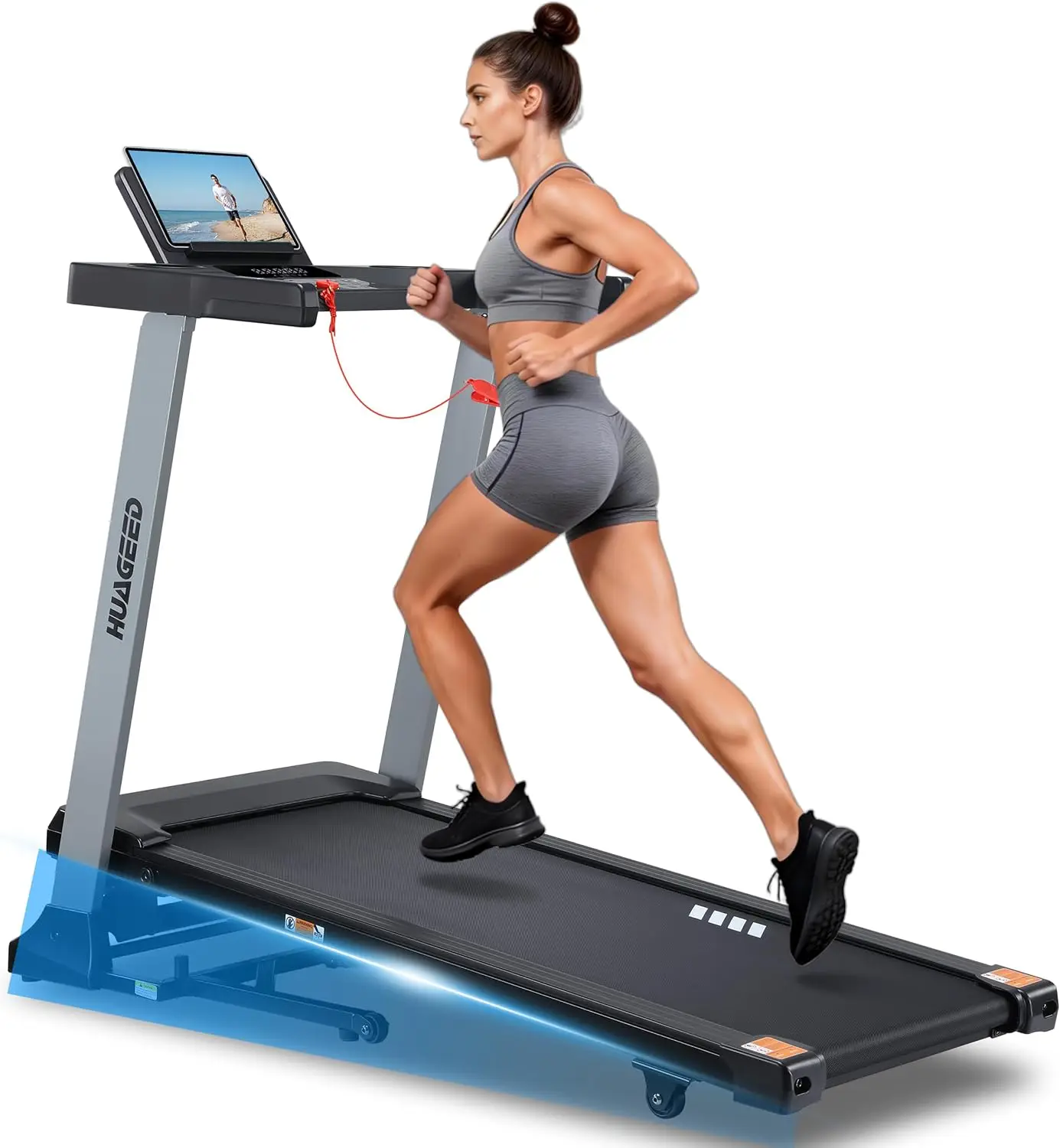 Treadmills for Home, 15% Auto Incline, Compact Design, 40 Programs | Quiet 3.0 HP Motor; Wide Cushioned Running Belt; Shock Abso
