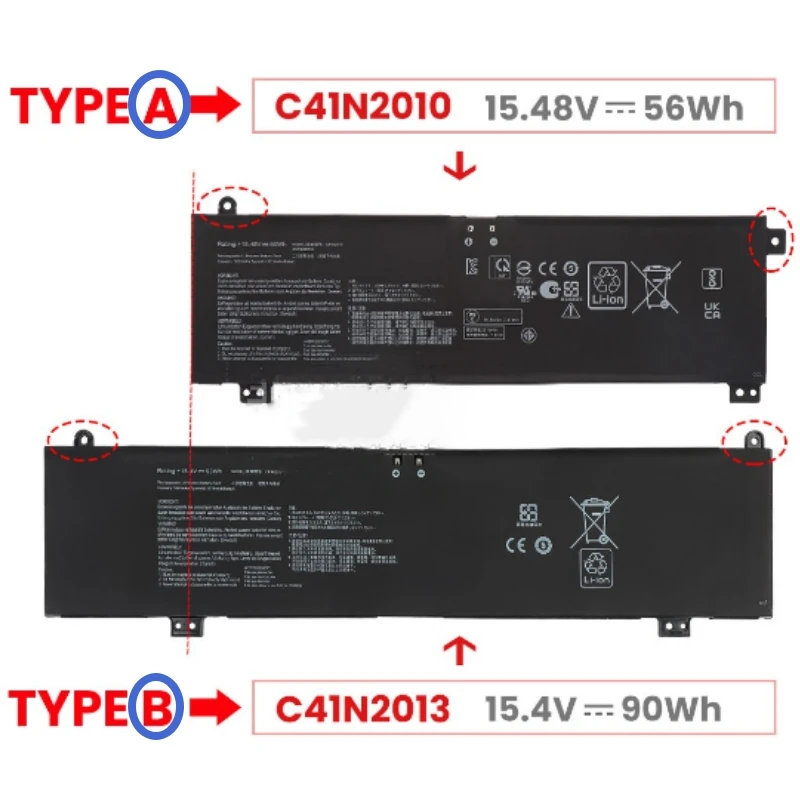 

C41N2013 Laptop Battery For Asus ProART StudioBook 16 OLED H7600ZX Rog Zephyrus M16 GU603HR GU603HM GU603HE-002T GU603ZE-LS020W