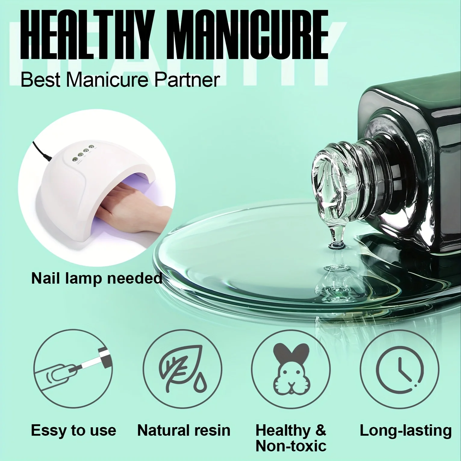 Set di colla per unghie da 10 ml, adatto per unghie acriliche, per punte di unghie finte e lucine a LED per smalto gel necessarie regali per nail art