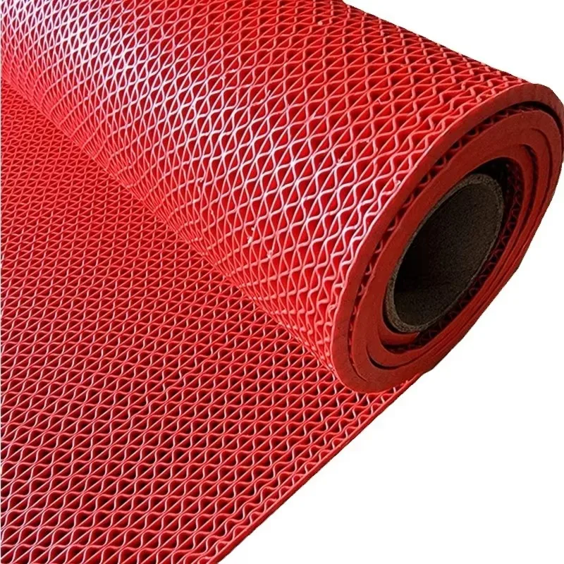 S pad wear-resistant king floor mat kitchen toilet hollow bathroom non-slip mat PVC plastic carpet door mat