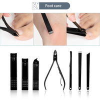 A68G-Nail Clipper Set Stainless Steel Manicure Nail Scissors Pedicure Kit Nippers Trimmer Care Tool With Storage Box 18Pcs