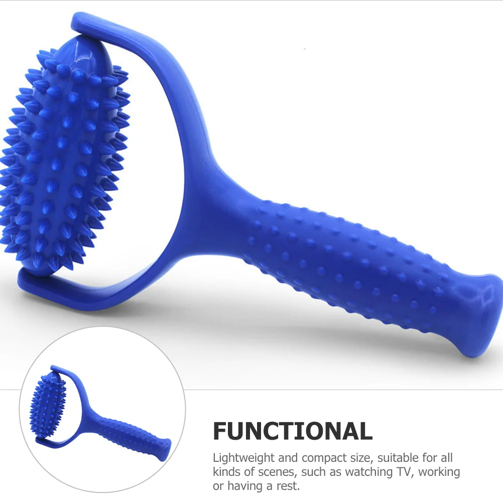 Spiked Massage Ball Roller Stick Yoga (Blue) Relax Eye Neck Tool for Muscle Face Back Body Eyes