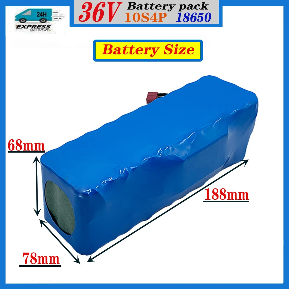 

18650 36V 30Ah lithium battery pack rechargeable battery 10S3P built-in 15A 500W large capacity suitable for electric scooters