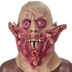 Máscara de disfraz de Halloween para adultos, máscara de zombi sangriento de látex de terror, accesorios de fiesta de Carnaval, mascarada de Cosplay, decoración diy, cabeza completa aterradora