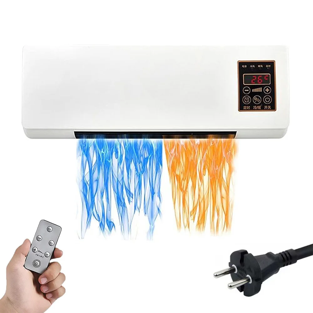 مكيف هواء محمول مثبت على الحائط مع جهاز تحكم عن بعد متعدد الوظائف مكيف هواء صغير سبليت تيار متردد/نظام تسخين للمكتب المنزلي #6
