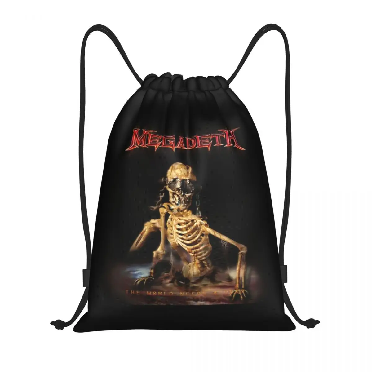

Megadeths Rock Band Рюкзак на шнурке Сумки для мужчин и женщин Легкий Tengkorak Nyenrix Спортивный рюкзак для спортзала Мешки для тренировок