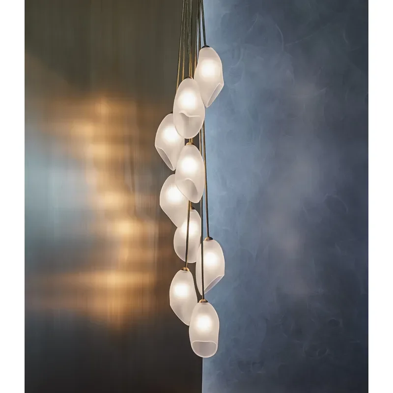 Simple Rich Mixture Brass Pendant Indoor Living Bedroom Chandeliers & Pendant Lights with Bubbles Effect