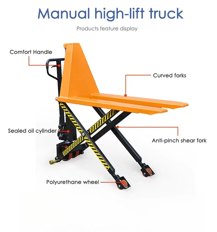 Scissor Lift Pallet Truck Manual Hydraulic Pallet Loader Lifting Platform Forklift High-level Hydraulic Pallet Truck