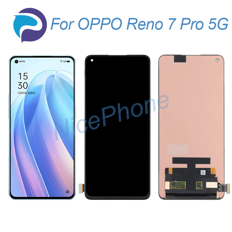 

for OPPO Reno 7 Pro 5G LCD Display Touch Screen Digitizer Assembly Replacement PFDM00, CPH2293 Reno 7 Pro 5G Screen Display LCD