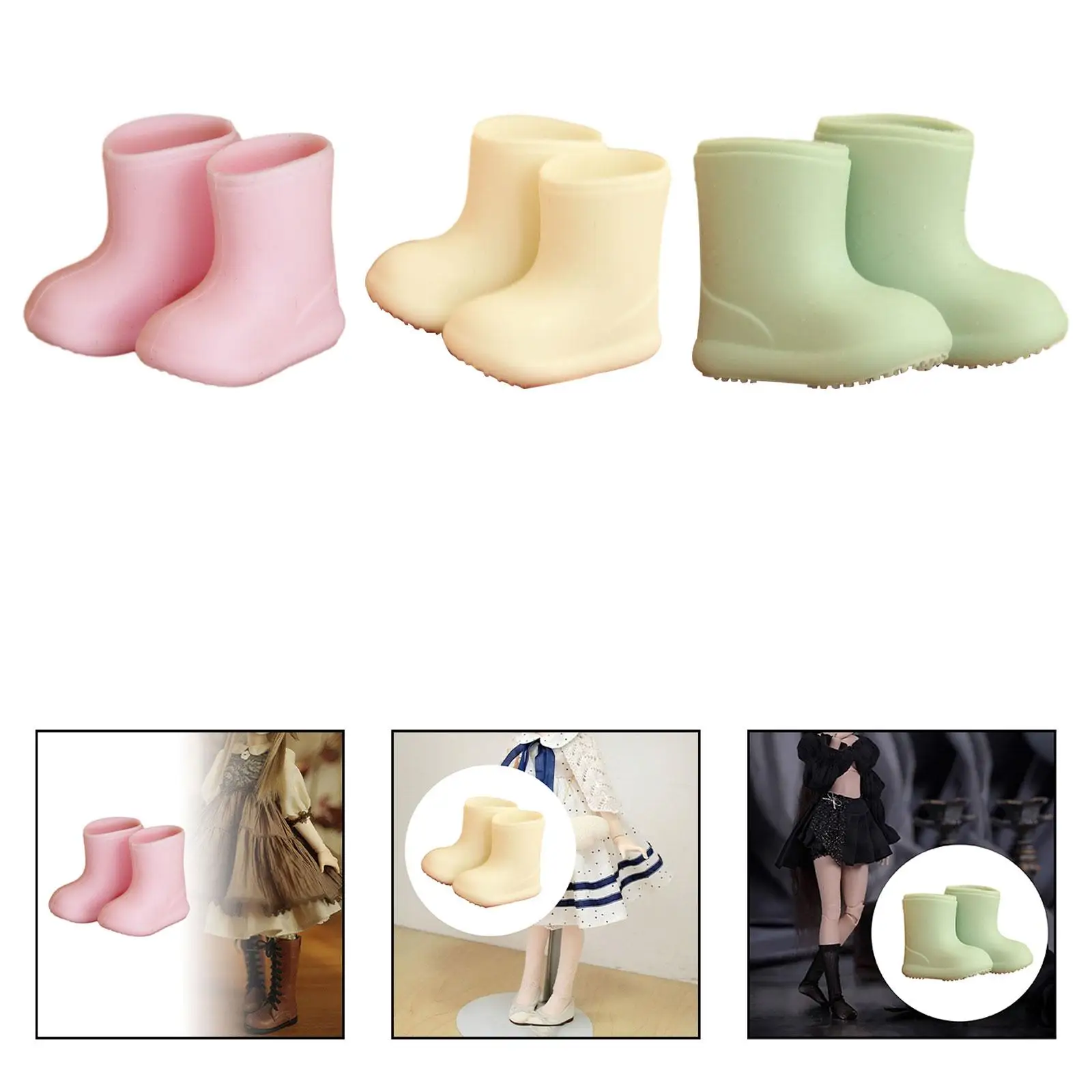 Footwear for 1/12 Doll, Doll Accessories with Waterproof Feature