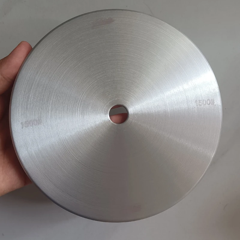 Diamant-Schleifscheibe 150mm 6"x13mm Loch zum Schleifen von Stahlmessern, Scheren, Elektroscheren, Keramik und Edelsteinen Polierscheibe – Detail 4