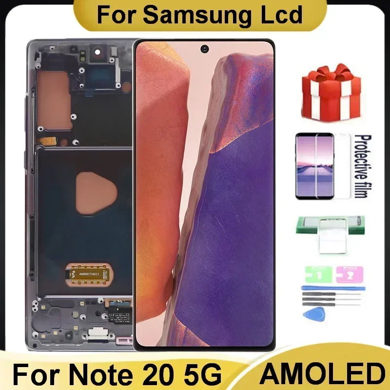 AMOLED Note 20 LCD For Samsung Galaxy Note20 N980 N981 N980F/DS N981B N981U N981W Lcd Display Touch Screen Digitizer Assembly