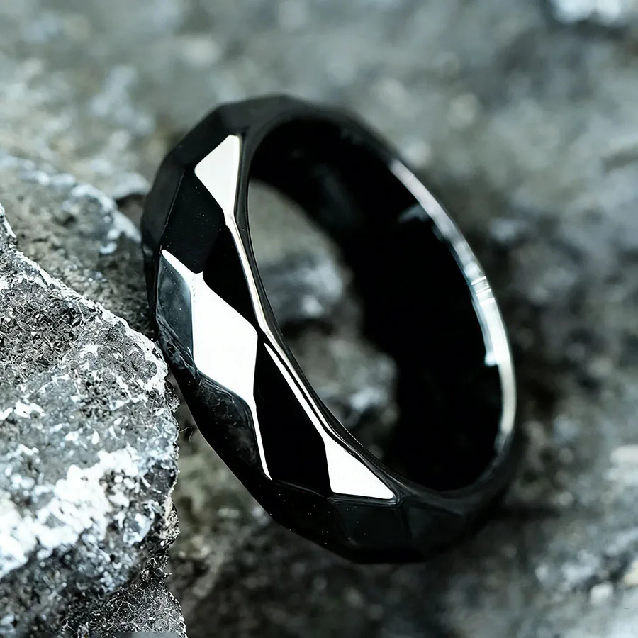 Creative Natural Hematite Ring Unisex Healing Energy Jewelry 4 Sizes Available Grade A Finger Jewelry Couple Romantic Decoration