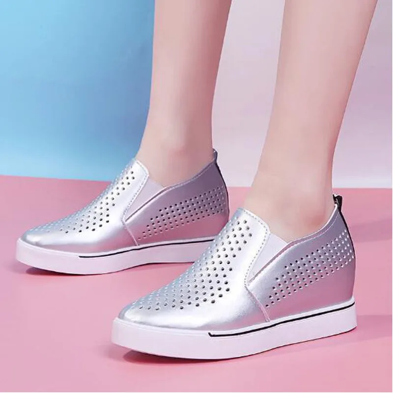 Inner heightening shoes women's spring autumn single shoes summer breathable music shoes P275