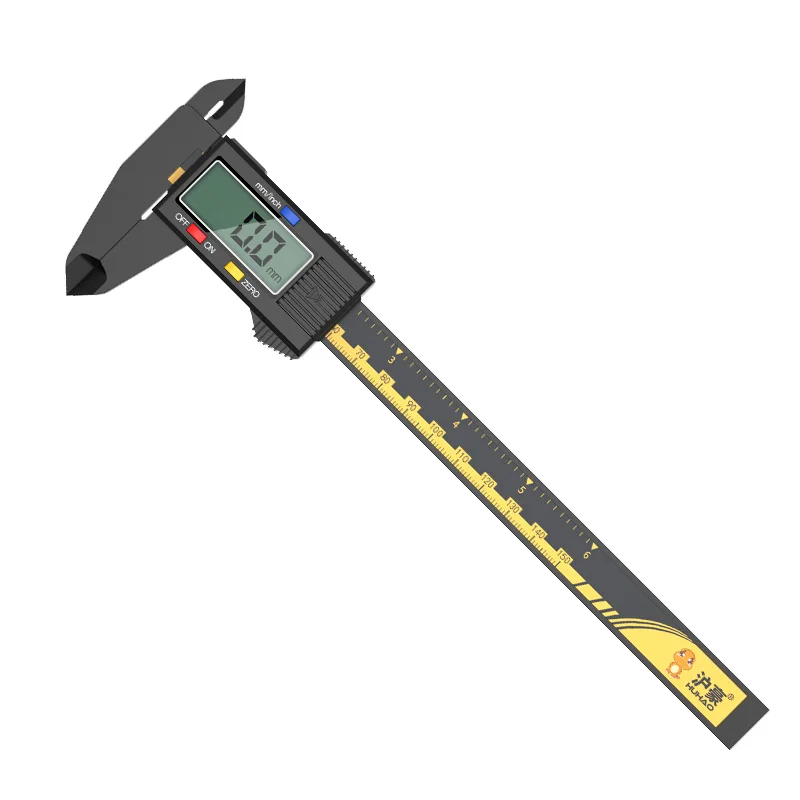 HUHAO Electronic Digital Caliper 150mm Shank Woodworking Carbon Fiber Dial Vernier Caliper Gauge Micrometer Measuring CNC Tools
