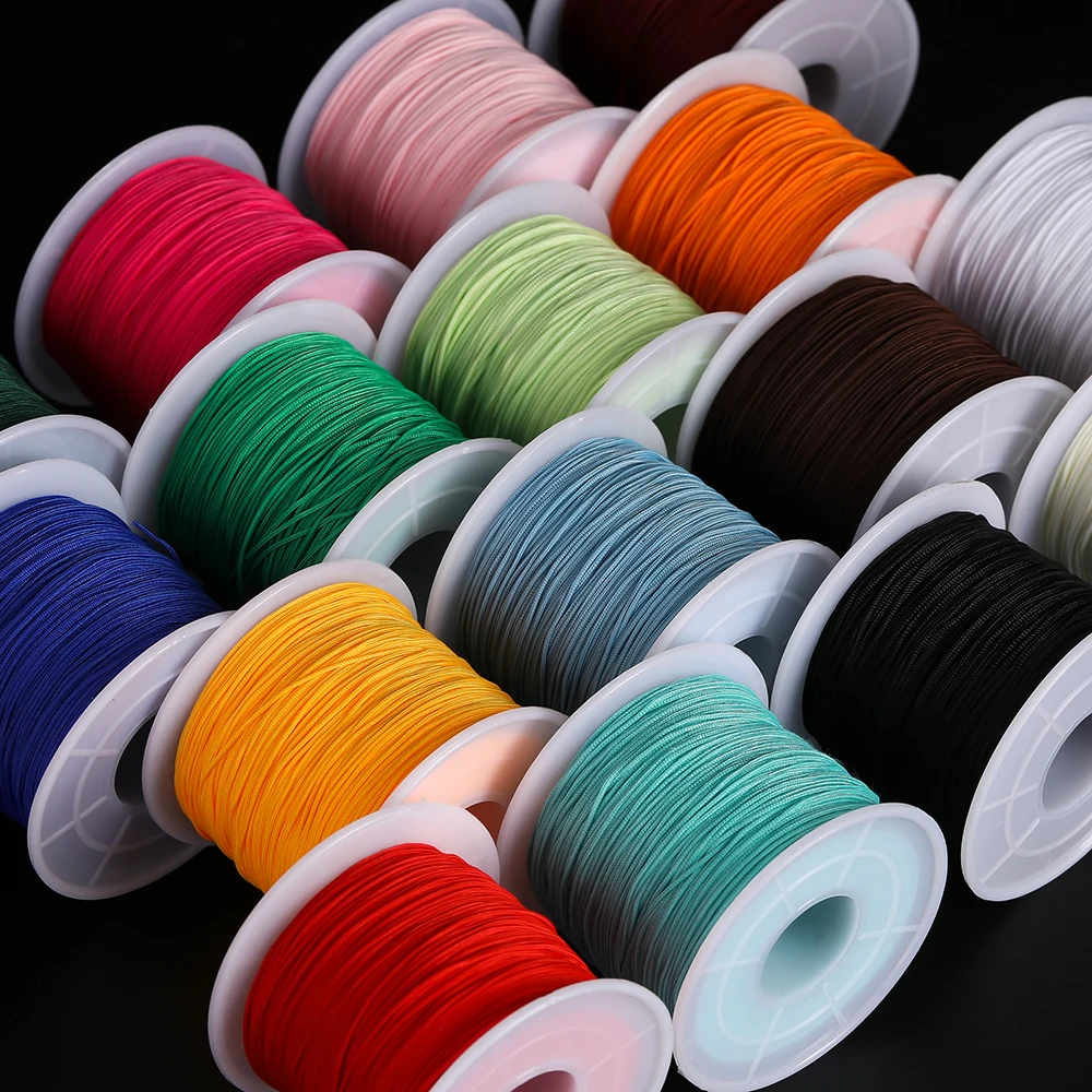 10m/Roll 0.6m #73 Nylon Thread Cord String for Jewelry Making Handmade Woven Rope Jade Thread Bracelet Necklace Handmade Craft