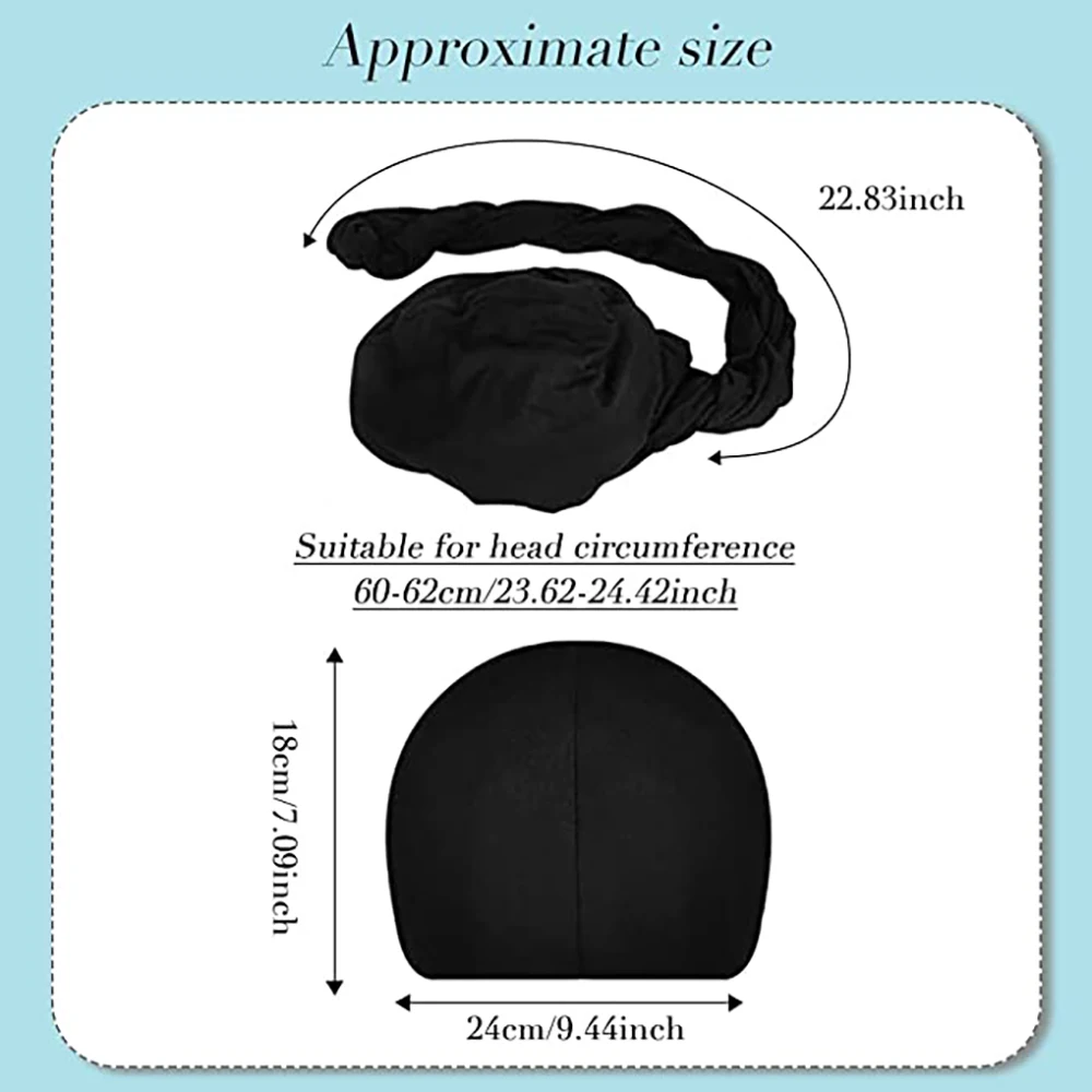 Pullover Turban für Männer Vintage Kopfwickel für Männer Stretch Modal und Satin Turban Schal Krawatte für Haare – Detail 5