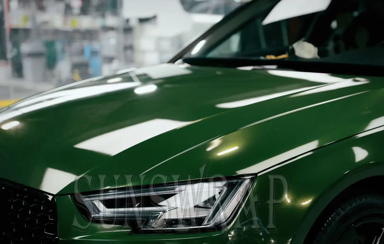 Super Gloss Car Wrap Vinyl Sticker Stretch Soma Green Car Body Vinyl Wrap Full Body Stickers 1.52x18m/roll