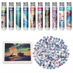 150PCS/Set Creative Oil Painting Jigsaw Puzzles Gifts Mini Puzzle Game Test Tube Decompression Game Adult Children