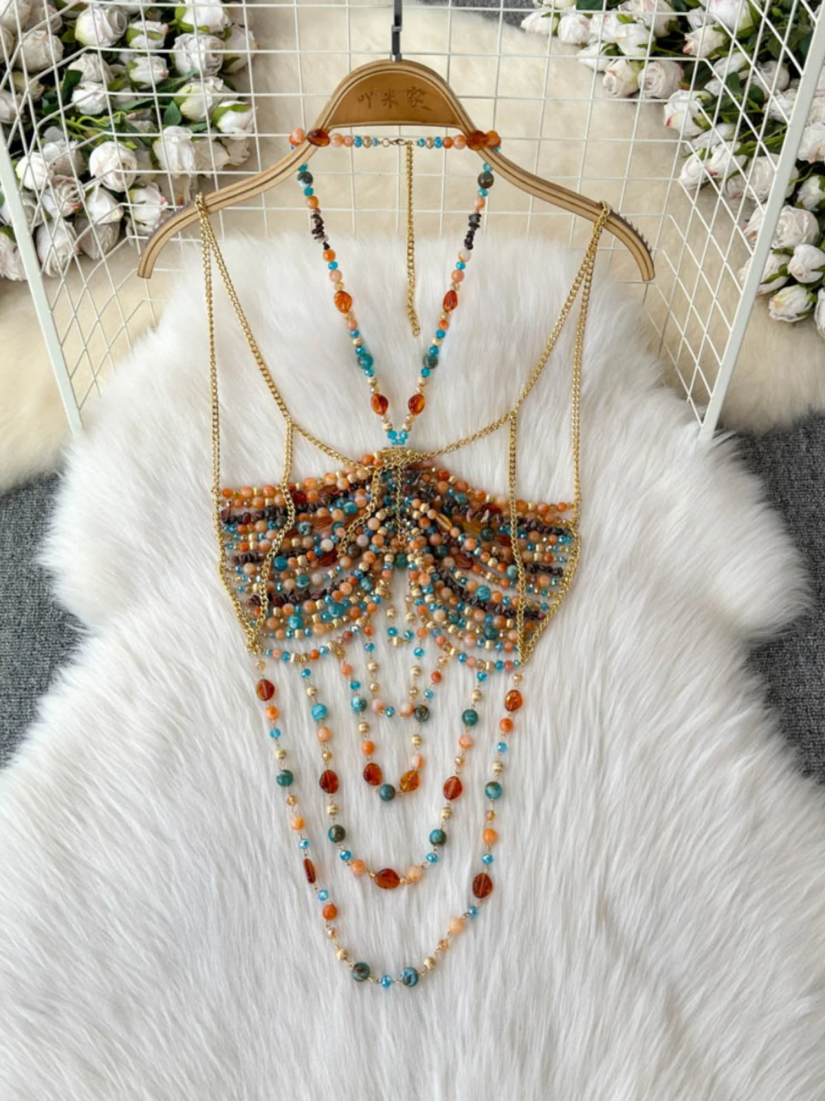 

Slimming Pearl Body Chain Cover up Ne Hanging Trendy Women's Outerwear ort Sve Commute Sle Pure Color Vest Top