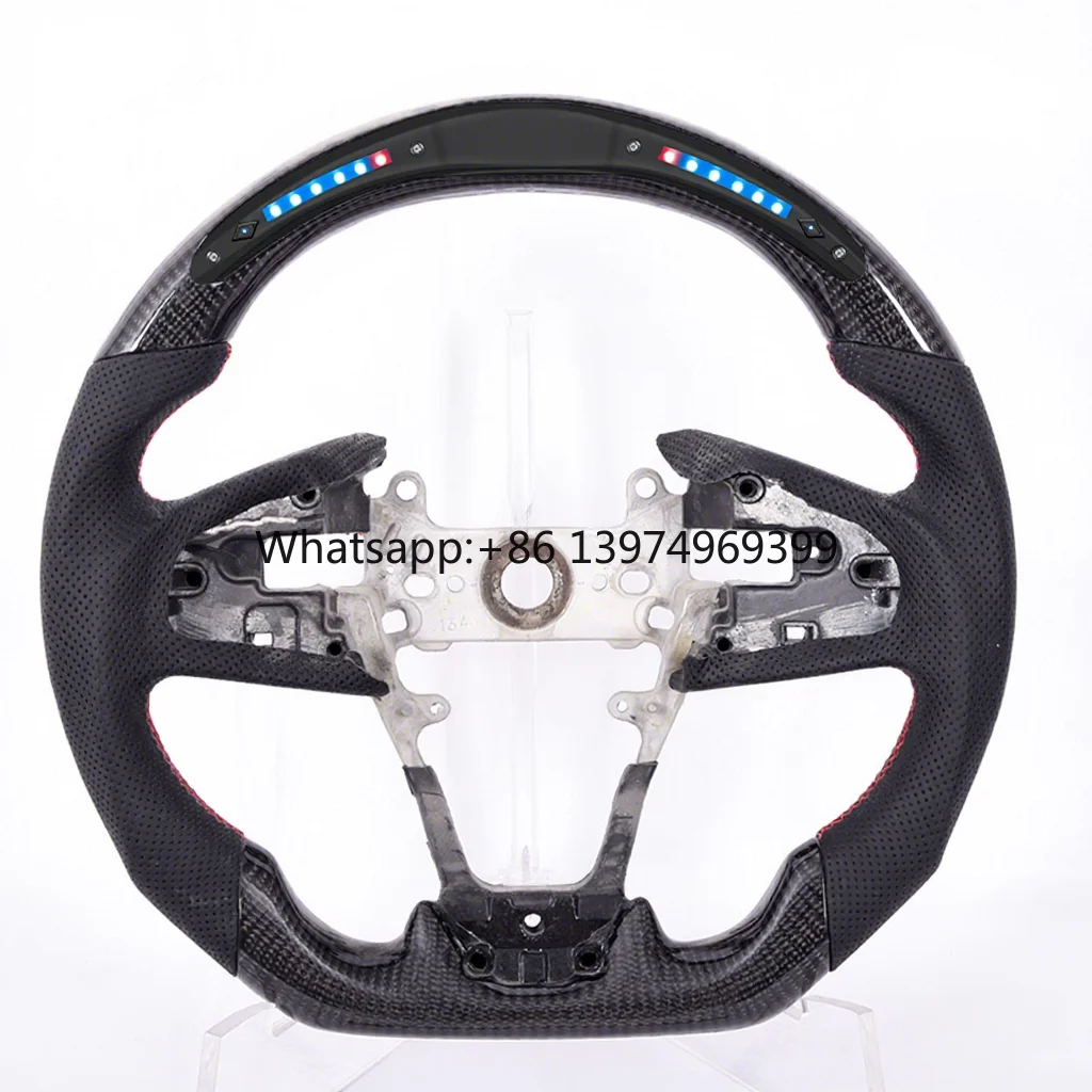 For HONDA Accord 2008-2019 Custom Carbon Fiber Steering Wheel LED Display
