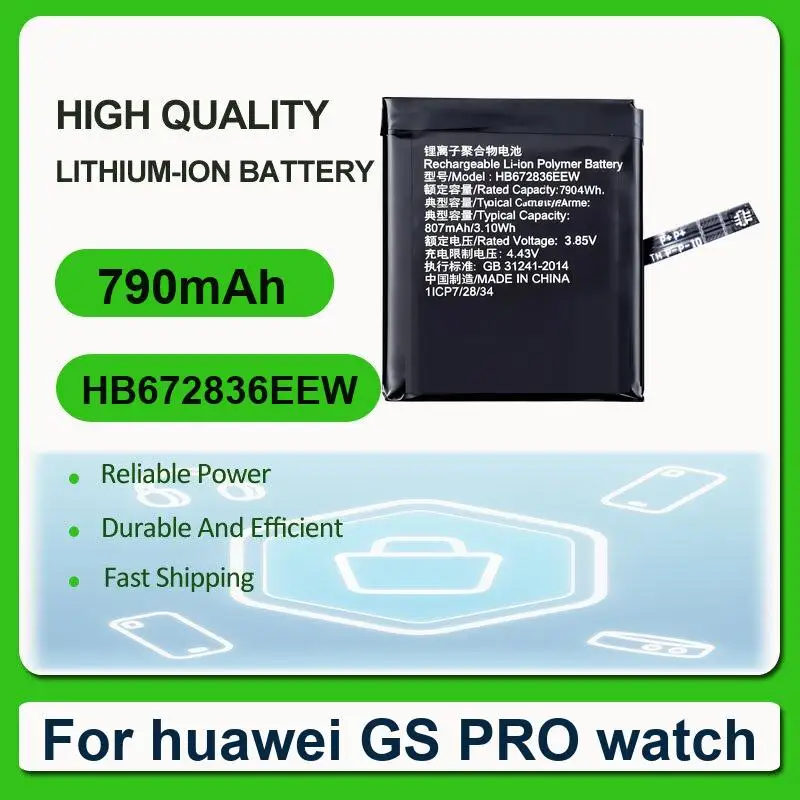 Battery For huawei GS PRO watch 2 4G Honor Magic GT GT2