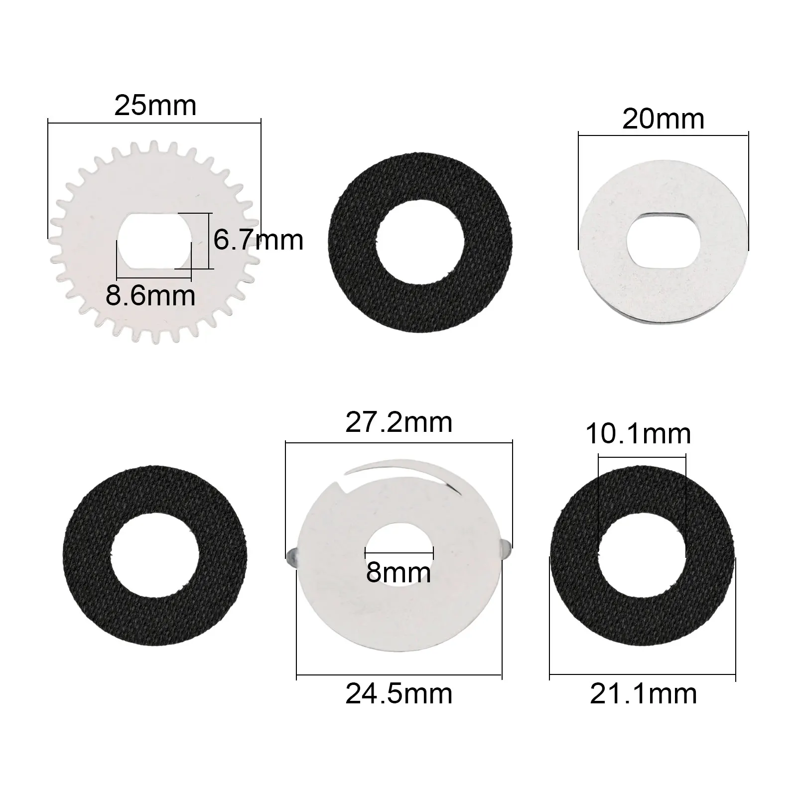 For Daiwa Steez Drag Gasket Repair Kit Fishing Repair Kits Black Silver Fishing Drag Gasket Replacement Drag Clicker