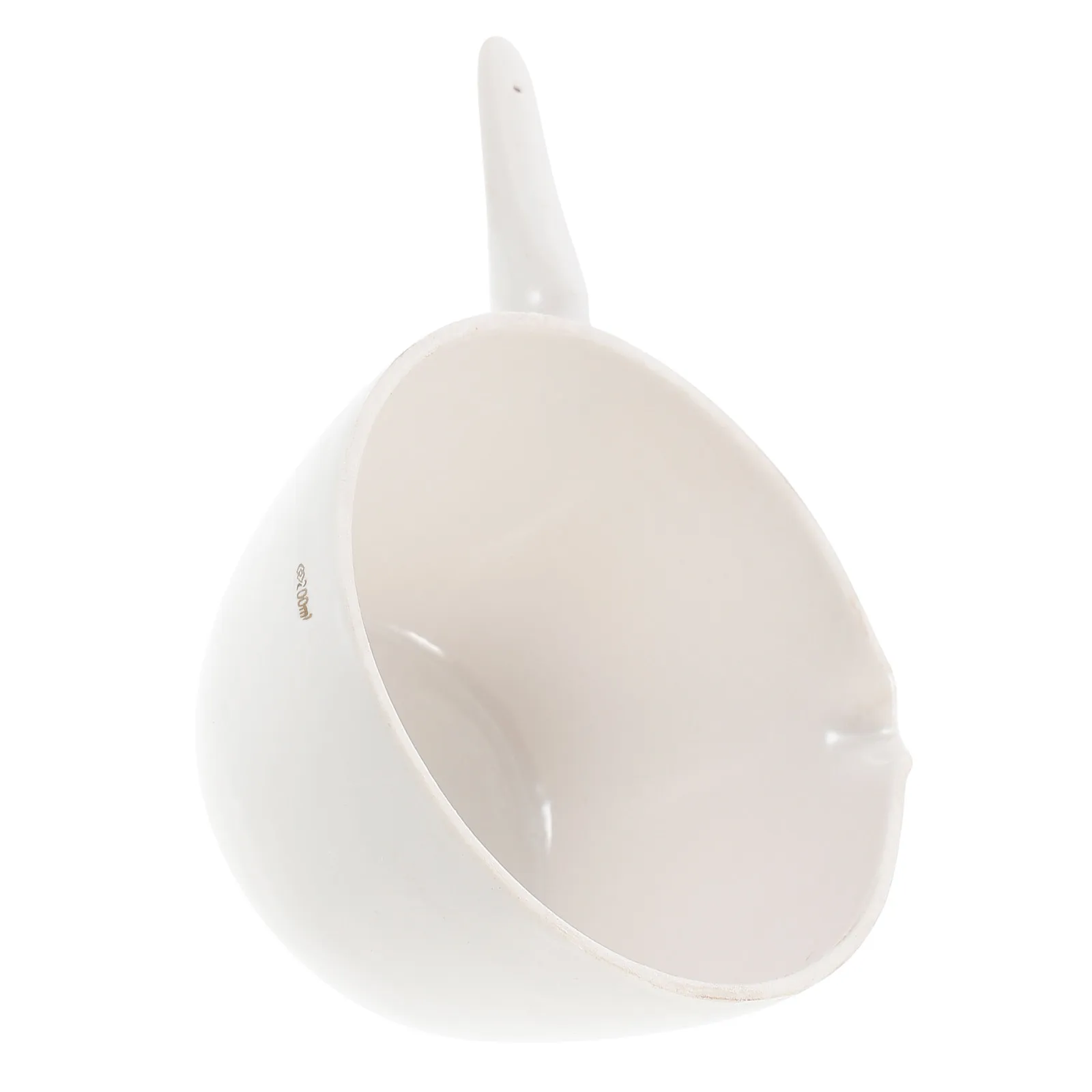 1Pcs School Evaporating Dish with Handle Acid Resistant Alkali Resistant Round Porcelain Evaporating Bowl Lab Tool for Drying