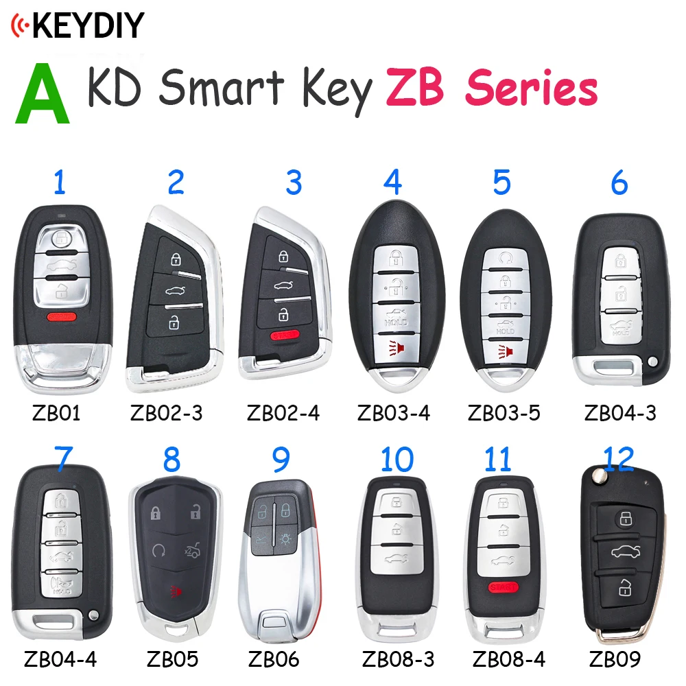KEYDIY-مفتاح ذكي KD ZB أصلي ، ZB01 ، ZB02 ، ZB03 ، ZB04 ، ZB05 ، ZB06 ، ZB08 ، سلسلة ZB09 ، جهاز تحكم عن بعد لمبرمج المفاتيح KD MAX